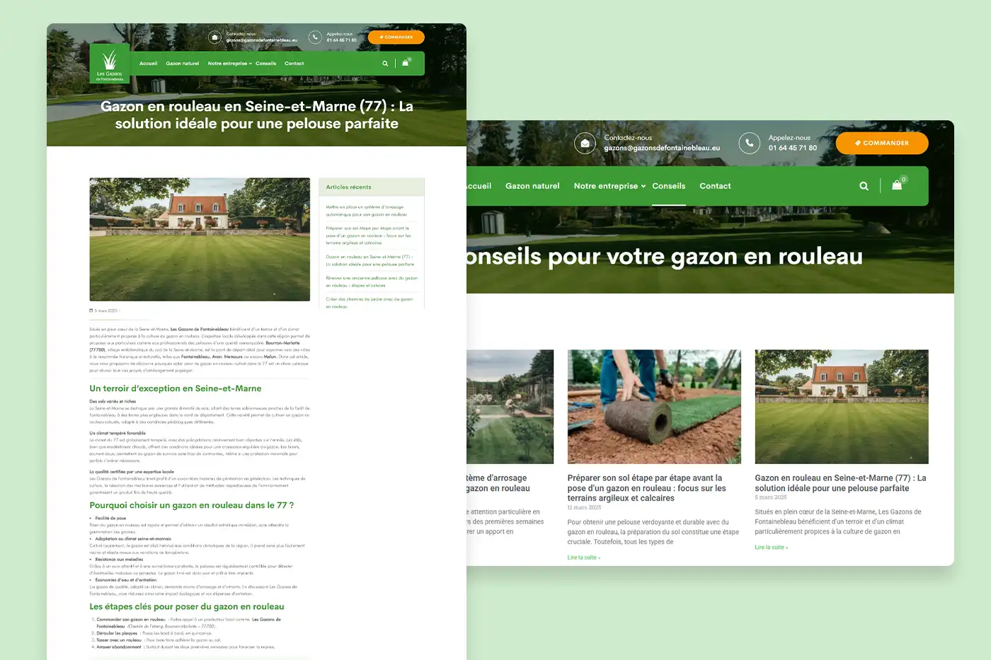 redaction articles gazons de fontainebleau