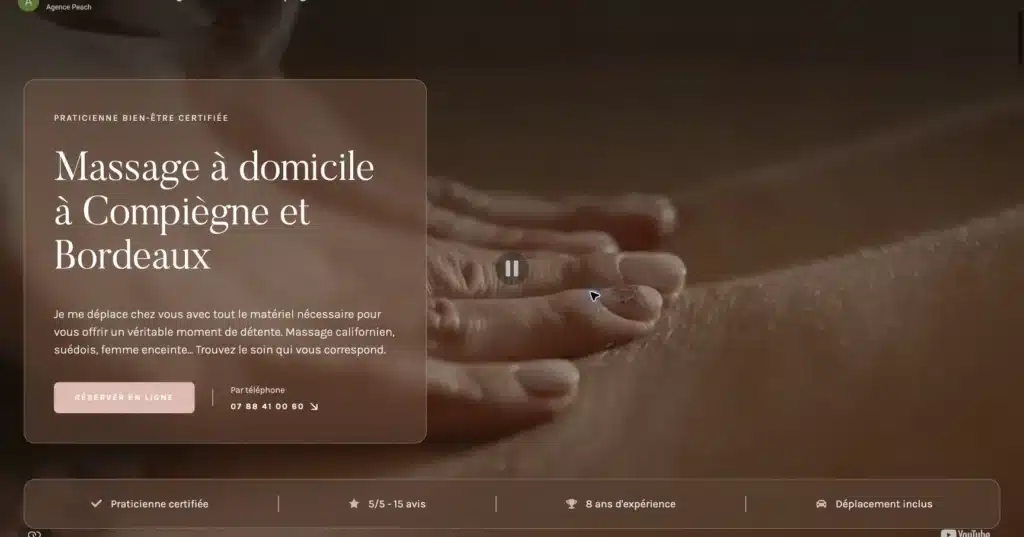 Vidéo d’accueil créée avec l’IA pour le site WordPress de Christel Yen-Pon