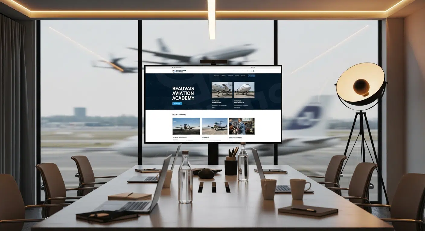 Stratégie digitale et création site web sur mesure à Beauvais : Le cas Hexagone Aviation